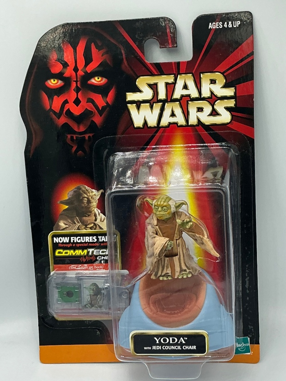 Star Wars Episode 1 Yoda Council Chair Action Figure Hasbro CommTech 1998